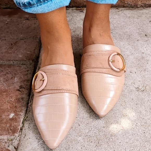 🚨//The Amber// Taupe mule Flat - Picture 5 of 8